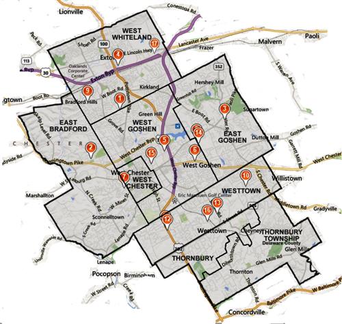 West Chester Pa Zip Code Map District Map Of Schools And Townships / District Map Of Schools And  Townships