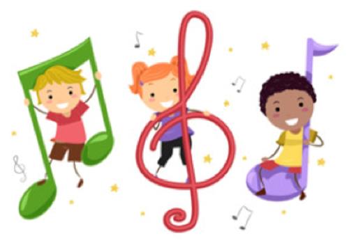 Children and Music Symbols 