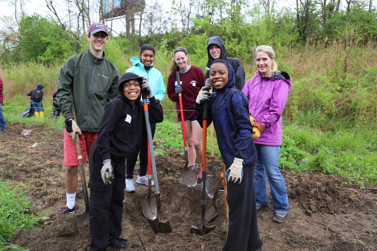 Warrior Guides and Chester Braves participating in community service activities