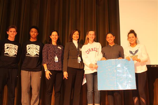 Stetson Middle School Donates Money to the Chester County Hosptial Foundation in support of the fight against prostate cancer 