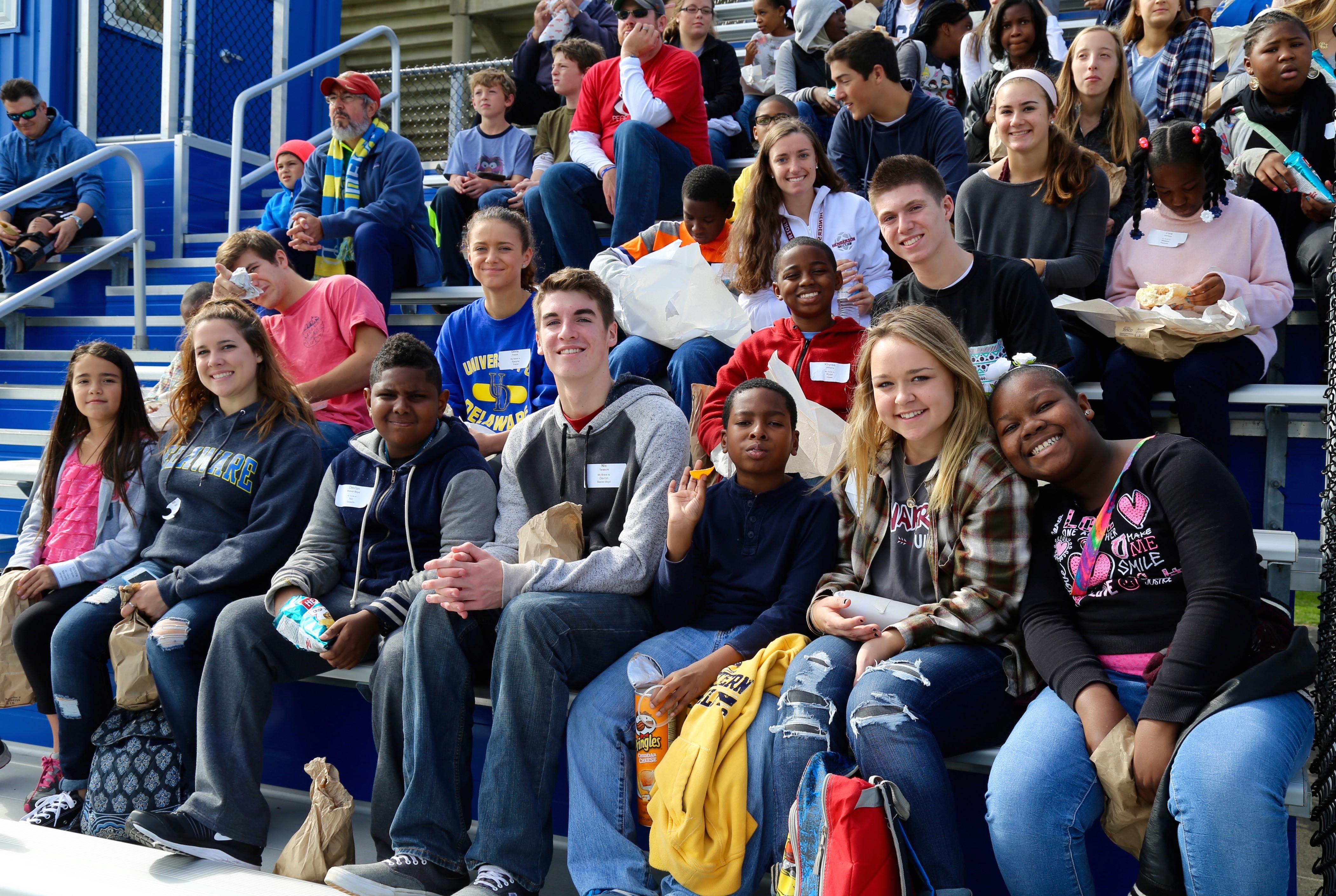 Warrior Guides and Chester Braves at University of Delaware soccer game